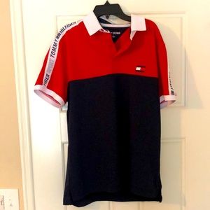 Tommy Hilfiger Men’s Sport Red / White / Navy Blue Polo Shirt